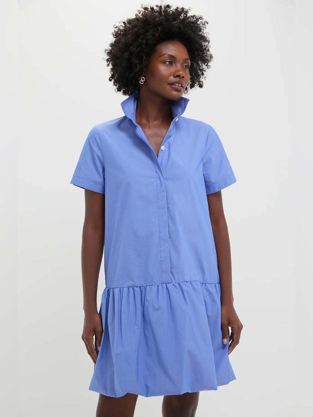 Tuckernuck || Sail Blue Martine Bubble Mini Dress Poplin Shirt Dress XL NWT